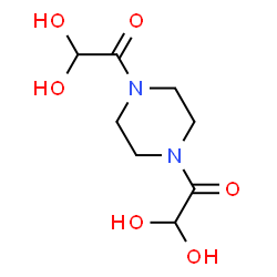 ChemSpider 2D Image | 1,1'-(1,4-Piperazinediyl)bis(2,2-dihydroxyethanone) | C8H14N2O6