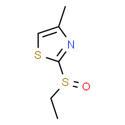 ChemSpider 2D Image | 2-(Ethylsulfinyl)-4-methyl-1,3-thiazole | C6H9NOS2