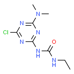 ChemSpider 2D Image | 1-[4-Chloro-6-(dimethylamino)-1,3,5-triazin-2-yl]-3-ethylurea | C8H13ClN6O