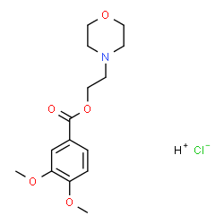 ChemSpider 2D Image | Hydrogen chloride - 2-(4-morpholinyl)ethyl 3,4-dimethoxybenzoate (1:1:1) | C15H22ClNO5