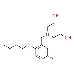 ChemSpider 2D Image | 2,2'-[(2-Butoxy-5-methylbenzyl)imino]diethanol | C16H27NO3