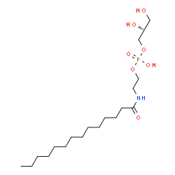 ChemSpider 2D Image | (2R)-2,3-Dihydroxypropyl 2-(tetradecanoylamino)ethyl hydrogen phosphate | C19H40NO7P
