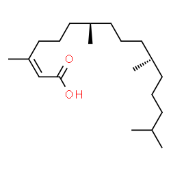 ChemSpider 2D Image | (2Z,7R,11R)-3,7,11,15-Tetramethyl-2-hexadecenoic acid | C20H38O2