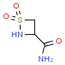 ChemSpider 2D Image | 1,2-Thiazetidine-3-carboxamide 1,1-dioxide | C3H6N2O3S
