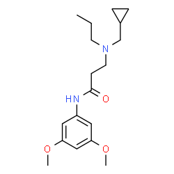 ChemSpider 2D Image | 3-[cyclopropylmethyl(propyl)amino]-N-(3,5-dimethoxyphenyl)propanamide | C18H28N2O3