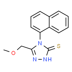 ChemSpider 2D Image | 5-(methoxymethyl)-4-(naphthalen-1-yl)-4H-1,2,4-triazole-3-thiol | C14H13N3OS