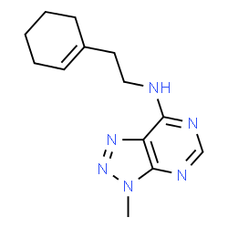 ChemSpider 2D Image | N-[2-(1-Cyclohexen-1-yl)ethyl]-3-methyl-3H-[1,2,3]triazolo[4,5-d]pyrimidin-7-amine | C13H18N6