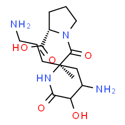 ChemSpider 2D Image | N-(3,7-Diamino-2-hydroxyheptanoyl)alanyl-L-proline | C15H28N4O5
