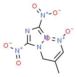 ChemSpider 2D Image | 1-[(2Z)-2-Methyl-3-nitro-2-propen-1-yl]-3,5-dinitro-1H-1,2,4-triazole | C6H6N6O6