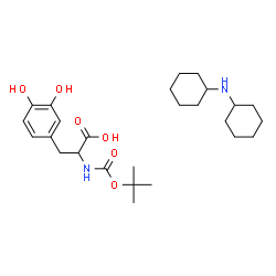 ChemSpider 2D Image | 3-Hydroxy-N-{[(2-methyl-2-propanyl)oxy]carbonyl}tyrosine - N-cyclohexylcyclohexanamine (1:1) | C26H42N2O6
