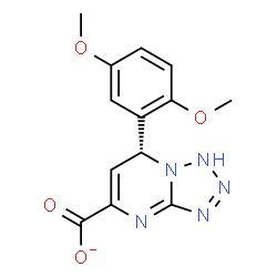 ChemSpider 2D Image | (7R)-7-(2,5-Dimethoxyphenyl)-1,7-dihydrotetrazolo[1,5-a]pyrimidine-5-carboxylate | C13H12N5O4