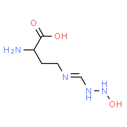 ChemSpider 2D Image | 2-Amino-4-{(E)-[(2-hydroxyhydrazino)methylene]amino}butanoic acid | C5H12N4O3