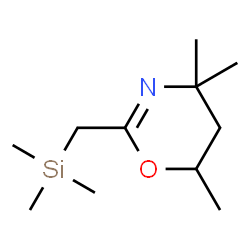 ChemSpider 2D Image | 4,4,6-Trimethyl-2-[(trimethylsilyl)methyl]-5,6-dihydro-4H-1,3-oxazine | C11H23NOSi