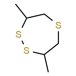 ChemSpider 2D Image | 3,7-Dimethyl-1,2,5-trithiepane | C6H12S3