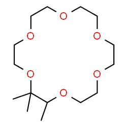 ChemSpider 2D Image | 2,2,3-Trimethyl-1,4,7,10,13,16-hexaoxacyclooctadecane | C15H30O6