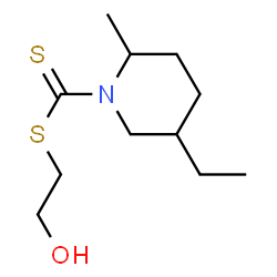 ChemSpider 2D Image | 2-Hydroxyethyl 5-ethyl-2-methyl-1-piperidinecarbodithioate | C11H21NOS2