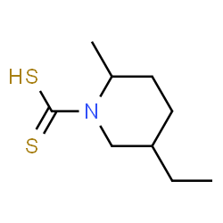 ChemSpider 2D Image | 5-Ethyl-2-methyl-1-piperidinecarbodithioic acid | C9H17NS2