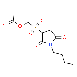 ChemSpider 2D Image | [(1-Butyl-2,5-dioxo-3-pyrrolidinyl)sulfonyl]methyl acetate | C11H17NO6S