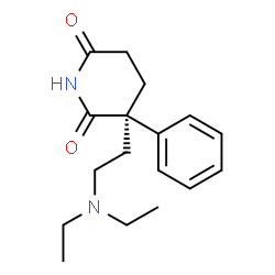 ChemSpider 2D Image | (3R)-3-[2-(Diethylamino)ethyl]-3-phenyl-2,6-piperidinedione | C17H24N2O2
