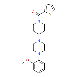 ChemSpider 2D Image | {4-[4-(2-Methoxyphenyl)-1-piperazinyl]-1-piperidinyl}(2-thienyl)methanone | C21H27N3O2S