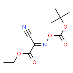 ChemSpider 2D Image | Ethyl (2E)-cyano[({[(2-methyl-2-propanyl)oxy]carbonyl}oxy)imino]acetate | C10H14N2O5