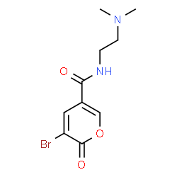 ChemSpider 2D Image | 3-Bromo-N-[2-(dimethylamino)ethyl]-2-oxo-2H-pyran-5-carboxamide | C10H13BrN2O3