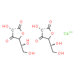 ChemSpider 2D Image | Calcium bis{5-[(1S)-1,2-dihydroxyethyl]-3-hydroxy-2,4-dioxotetrahydrofuran-3-ide} | C12H14CaO12