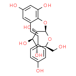 ChemSpider 2D Image | 2,4-Dihydroxy-6-[(E)-2-(4-hydroxyphenyl)vinyl]phenyl beta-L-glucopyranoside | C20H22O9