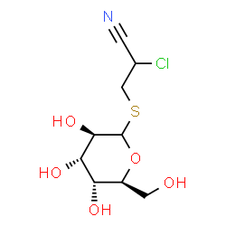 ChemSpider 2D Image | 3-(L-Altropyranosylthio)-2-chloropropanenitrile | C9H14ClNO5S