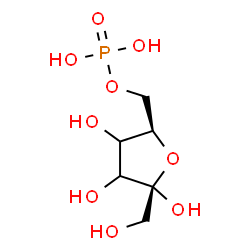 ChemSpider 2D Image | 6-O-Phosphono-alpha-D-glycero-hex-2-ulofuranose | C6H13O9P