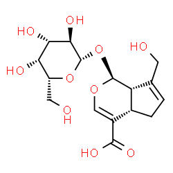 ChemSpider 2D Image | (1S,4aS,7aS)-1-(beta-D-Galactopyranosyloxy)-7-(hydroxymethyl)-1,4a,5,7a-tetrahydrocyclopenta[c]pyran-4-carboxylic acid | C16H22O10