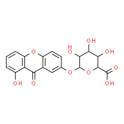 ChemSpider 2D Image | 8-Hydroxy-9-oxo-9H-xanthen-2-yl hexopyranosiduronic acid | C19H16O10