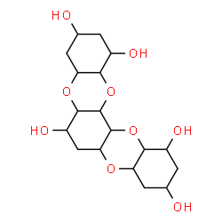 ChemSpider 2D Image | Octadecahydro[1,4]benzodioxino[2,3-a]oxanthrene-1,3,6,10,12-pentol | C18H28O9