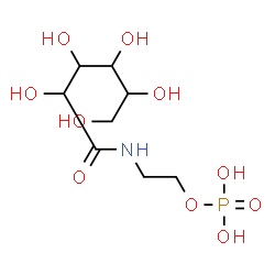 ChemSpider 2D Image | 2-[(2,3,4,5,6-Pentahydroxyhexanoyl)amino]ethyl dihydrogen phosphate (non-preferred name) | C8H18NO10P