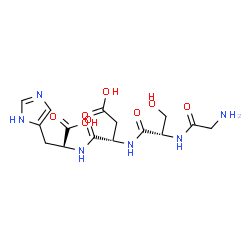 ChemSpider 2D Image | Glycyl-L-seryl-L-alpha-aspartyl-L-histidine | C15H22N6O8
