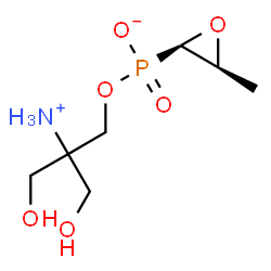 ChemSpider 2D Image | 2-Ammonio-3-hydroxy-2-(hydroxymethyl)propyl [(2R,3S)-3-methyl-2-oxiranyl]phosphonate | C7H16NO6P