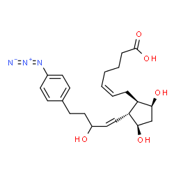 ChemSpider 2D Image | (5Z)-7-{(1R,2R,3R,5S)-2-[5-(4-Azidophenyl)-3-hydroxy-1-penten-1-yl]-3,5-dihydroxycyclopentyl}-5-heptenoic acid | C23H31N3O5
