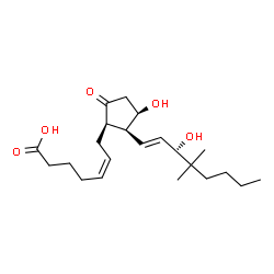 ChemSpider 2D Image | (5Z,11alpha,12alpha,13E,15S)-11,15-Dihydroxy-16,16-dimethyl-9-oxoprosta-5,13-dien-1-oic acid | C22H36O5