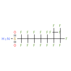 ChemSpider 2D Image | 1,1,2,2,3,3,4,4,5,5,6,7,7,7-Tetradecafluoro-6-(trifluoromethyl)-1-heptanesulfonamide | C8H2F17NO2S