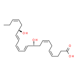 ChemSpider 2D Image | (4Z,7Z,10R,11E,13Z,15E,17S,19Z)-10,17-Dihydroxy-4,7,11,13,15,19-docosahexaenoic acid | C22H32O4