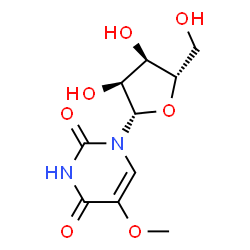 ChemSpider 2D Image | 5-Methoxy-1-(beta-L-ribofuranosyl)-2,4(1H,3H)-pyrimidinedione | C10H14N2O7