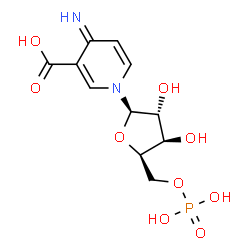 ChemSpider 2D Image | 4-Imino-1-(5-O-phosphono-beta-D-xylofuranosyl)-1,4-dihydro-3-pyridinecarboxylic acid | C11H15N2O9P