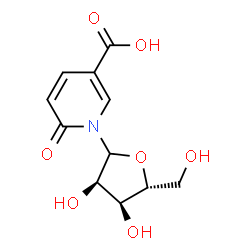 ChemSpider 2D Image | 6-Oxo-1-(D-ribofuranosyl)-1,6-dihydro-3-pyridinecarboxylic acid | C11H13NO7