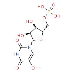 ChemSpider 2D Image | 5-Methoxy-1-(5-O-phosphono-beta-L-ribofuranosyl)-2,4(1H,3H)-pyrimidinedione | C10H15N2O10P