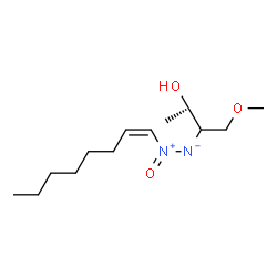 ChemSpider 2D Image | 1-[(3S)-3-Hydroxy-1-methoxy-2-butanyl]-2-[(1Z)-1-octen-1-yl]-2-oxodiazan-2-ium-1-ide | C13H26N2O3