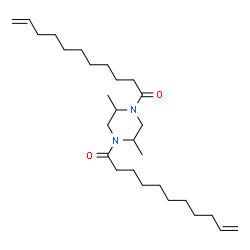ChemSpider 2D Image | 1,1'-(2,5-Dimethyl-1,4-piperazinediyl)bis(10-undecen-1-one) | C28H50N2O2