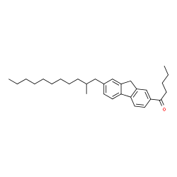 ChemSpider 2D Image | 1-[7-(2-Methylundecyl)-9H-fluoren-2-yl]-1-pentanone | C30H42O