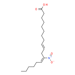 ChemSpider 2D Image | (9E,12E)-12-Nitro-9,12-octadecadienoic acid | C18H31NO4