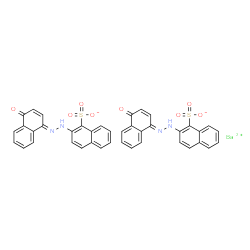 ChemSpider 2D Image | Barium bis{2-[(2E)-2-(4-oxo-1(4H)-naphthalenylidene)hydrazino]-1-naphthalenesulfonate} | C40H26BaN4O8S2