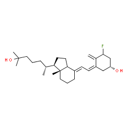 ChemSpider 2D Image | (3R,5Z,7E,14xi,20R)-1-Fluoro-9,10-secocholesta-5,7,10-triene-3,25-diol | C27H43FO2